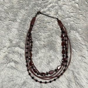 Stacked beaded necklace - adjustable length